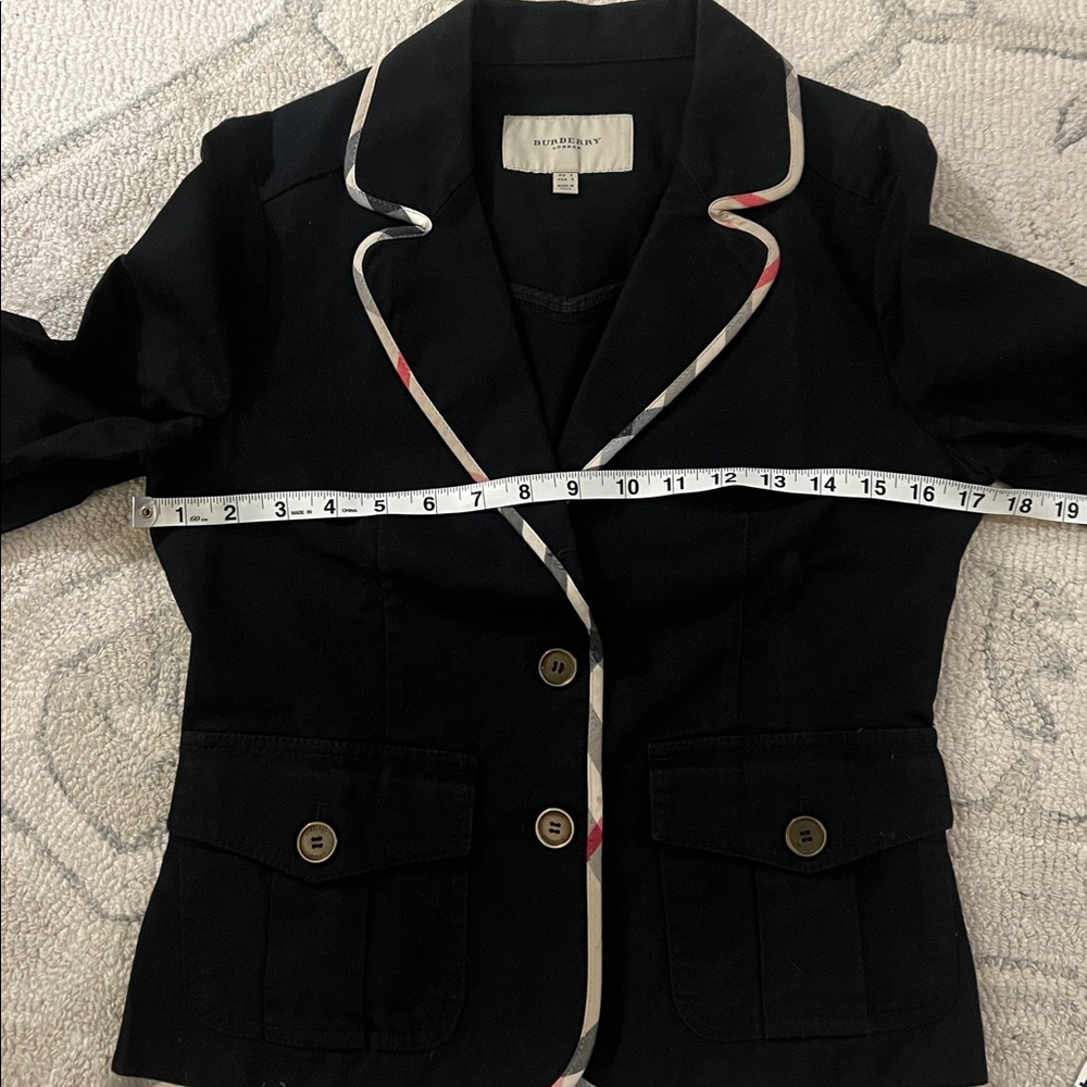 Burberry Black Blazer with Cream Piping - Picture 12 of 13